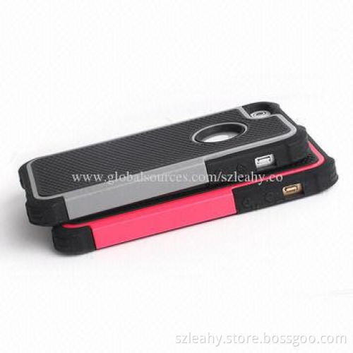 PC/TPU/Silicone Hybrid 3-in-1 Football Pattern Case for iPhone5/5S, Various Colors are Available